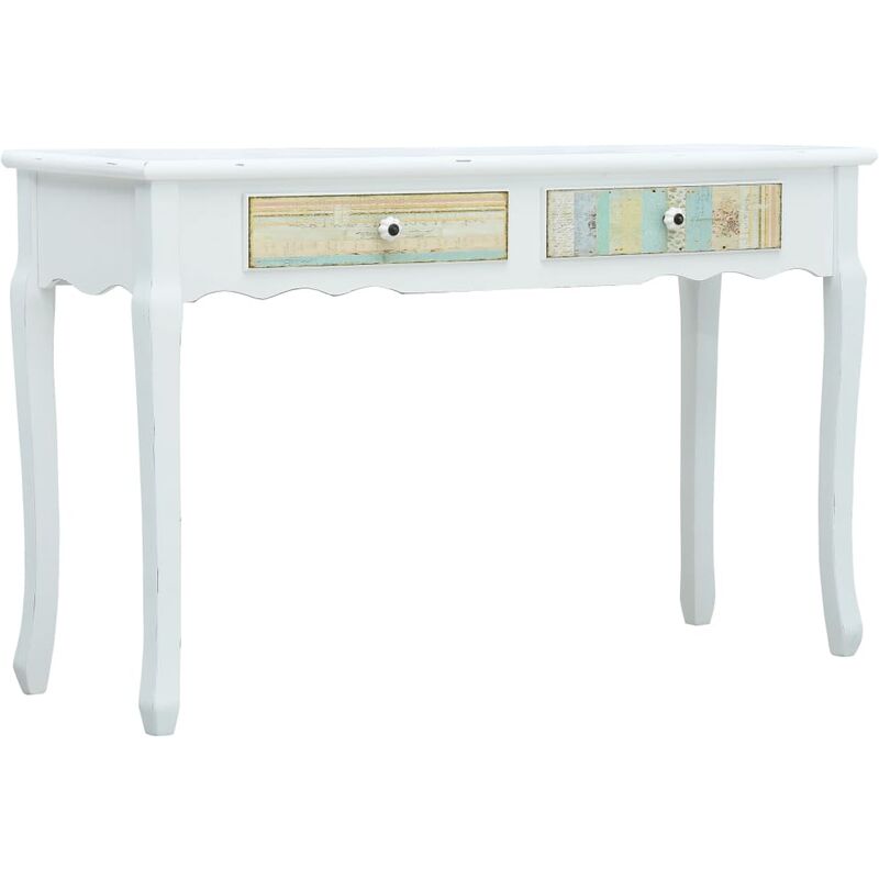 

Mesa consola de madera blanca 120x40x74,5 cm