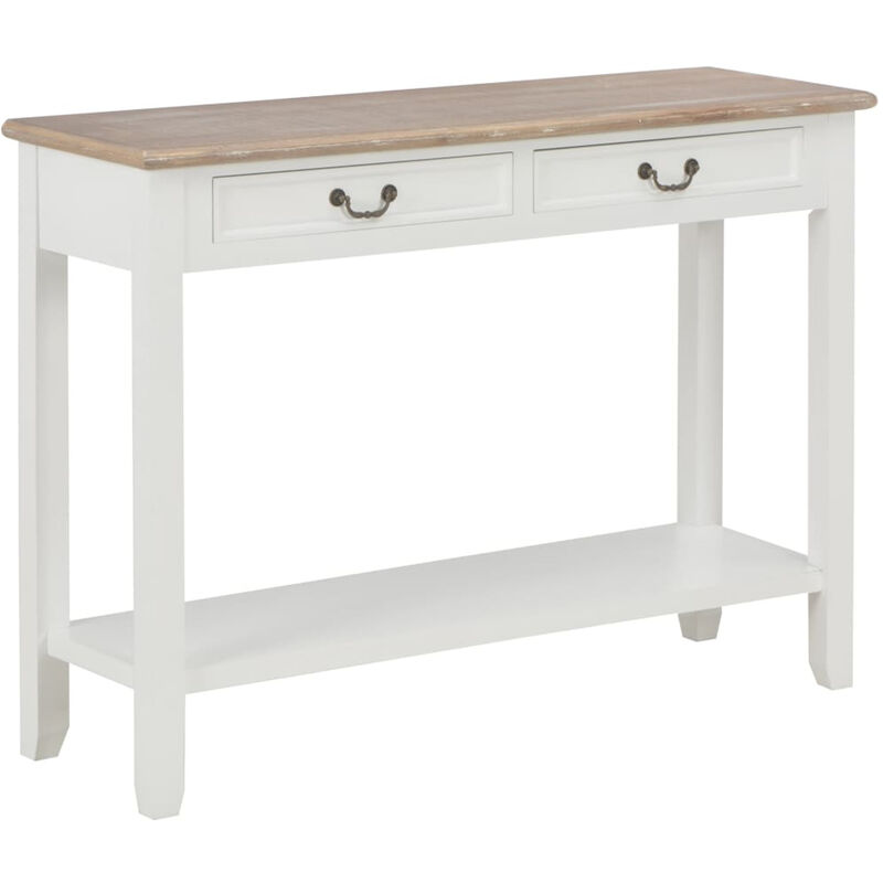

Mesa consola de madera blanco 110x35x80 cm