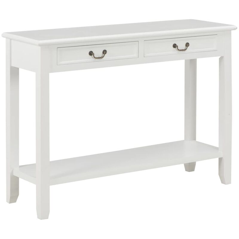 

Mesa consola de madera blanco 110x35x80 cm