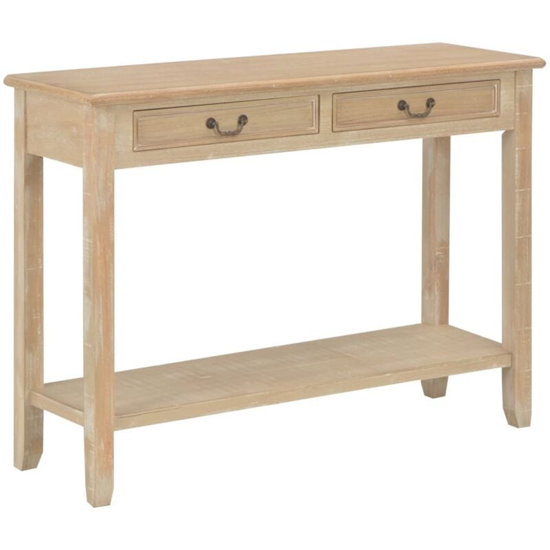 

vidaXL Mesa Consola de Madera 110x35x80 cm Color Madera Natural - Marrón