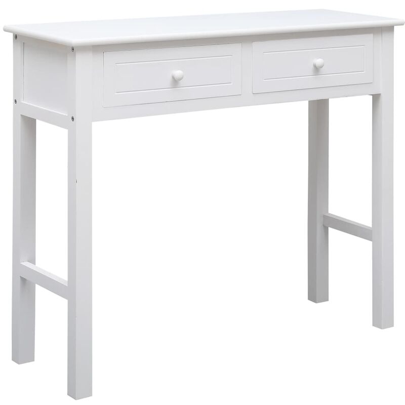 

Youthup - Mesa consola de madera blanco 90x30x77 cm - Blanco