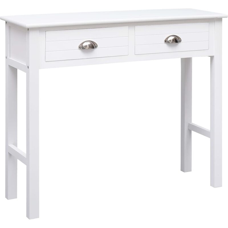 

Mesa consola de madera blanco 90x30x77 cm