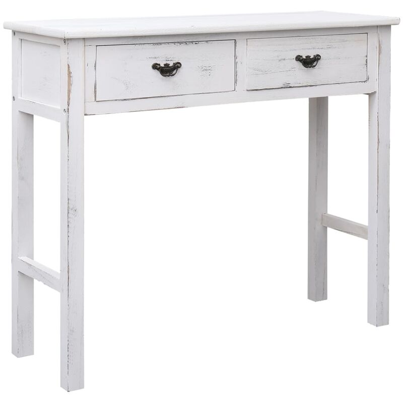 

Mesa consola de madera blanco antiguo 90x30x77 cm