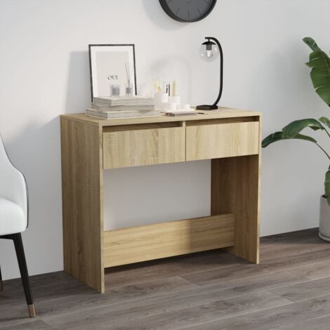 Mesa consola de madera contrachapada roble Sonoma 89x41x76,5 cm vidaXL