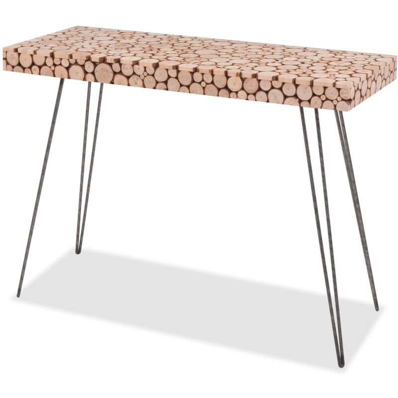 

Youthup - Mesa consola de madera de abeto genuina 100,5x36,8x75 cm - Marrón