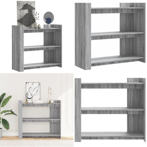 Mesa consola de madera de ingeniería gris Sonoma 100x35x90 cm - Madera de ingeniería - Almacenamiento