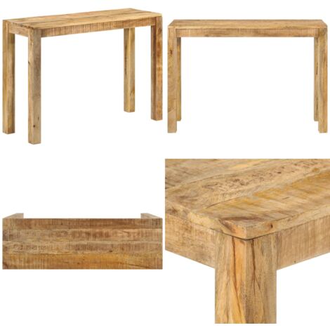 Mesa consola de madera de mango rugosa 110x35x76 cm - Mesa consola - Madera de mango rugosa
