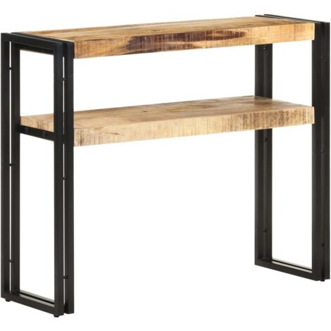 Mesa consola de madera de mango rugosa 90x30x75 cm vidaXL