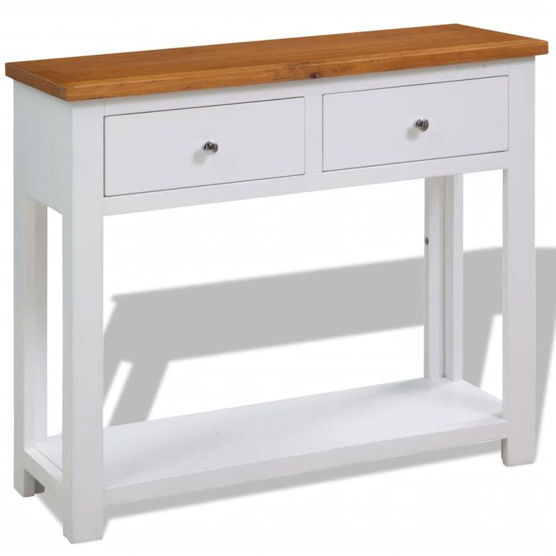 

Mesa consola de madera de roble 83x30x73 cm