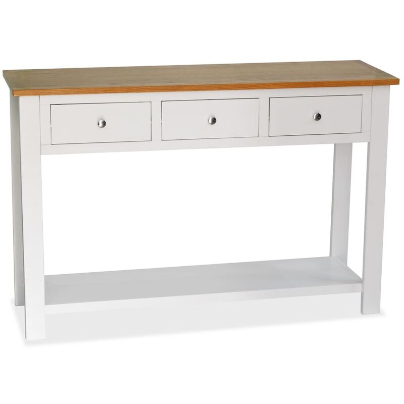 

Mesa consola de madera de roble maciza 118x35x77 cm