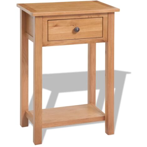 Mesa consola de madera de roble maciza 50x32x75 cm vidaXL