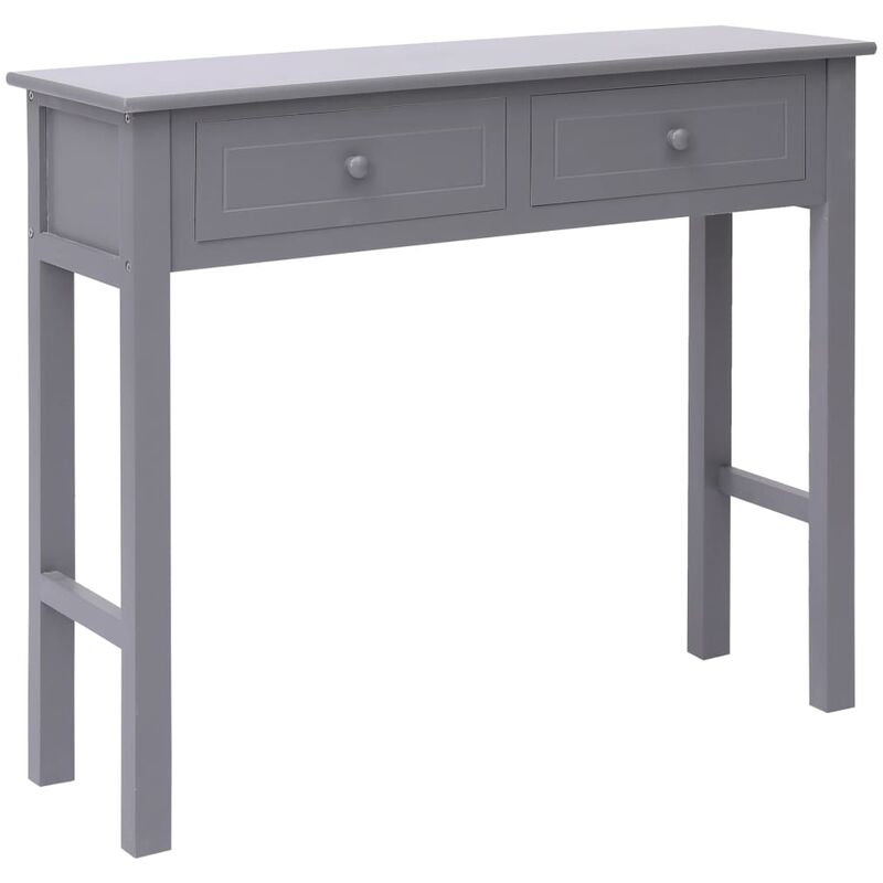 

Mesa consola de madera gris 90x30x77 cm