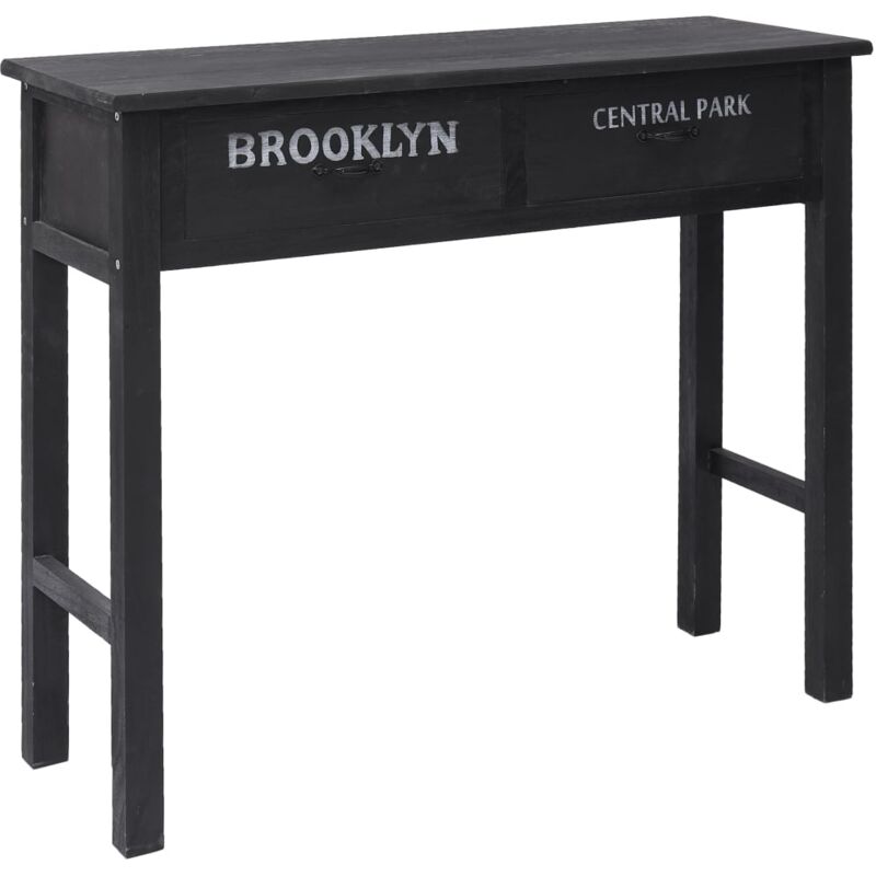 

Mesa Consola de Madera 90x30x77 cm Negro y Blanco - Negro - Vidaxl