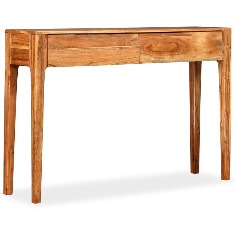 

vidaXL Mesa consola de madera maciza 118x30x80 cm - Marrón