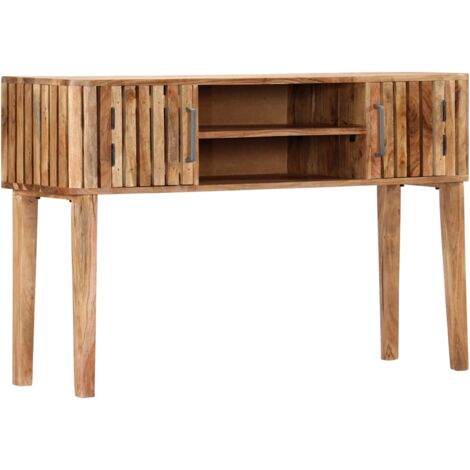 Mesa consola de madera maciza de acacia 120x35x76 cm vidaXL - Marrón