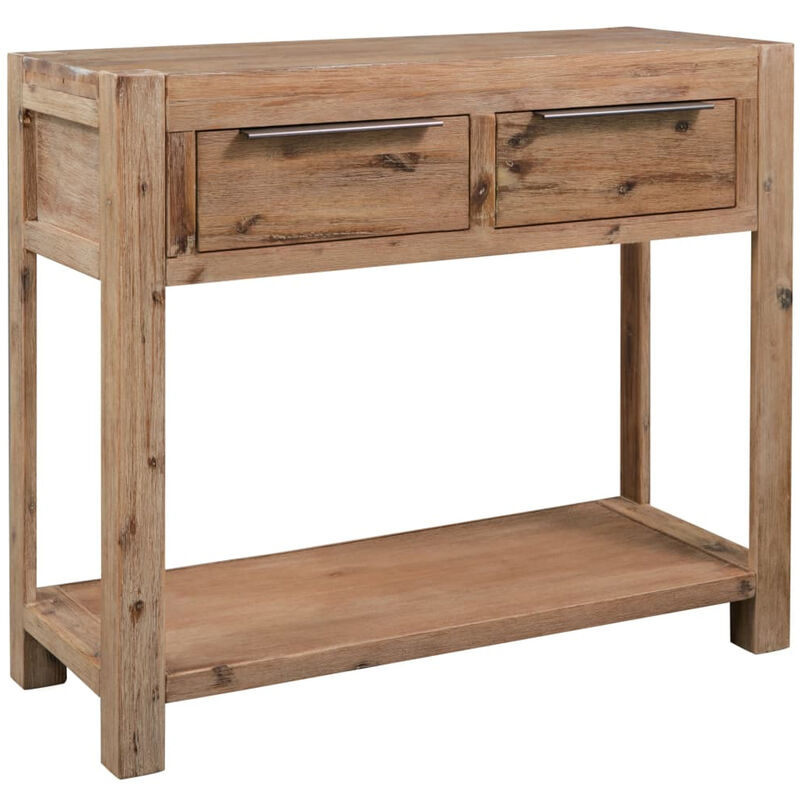

Mesa consola de madera maciza de acacia 82x33x73 cm