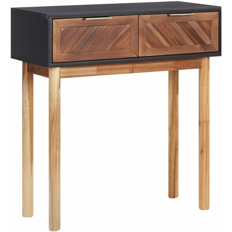 

Mesa consola de madera maciza de acacia y MDF 70x30x75 cm