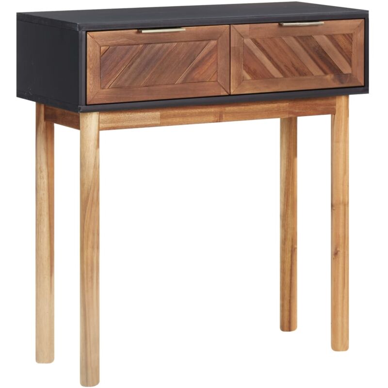 

Mesa consola de madera maciza de acacia y MDF 70x30x75 cm - Marrón - Vidaxl