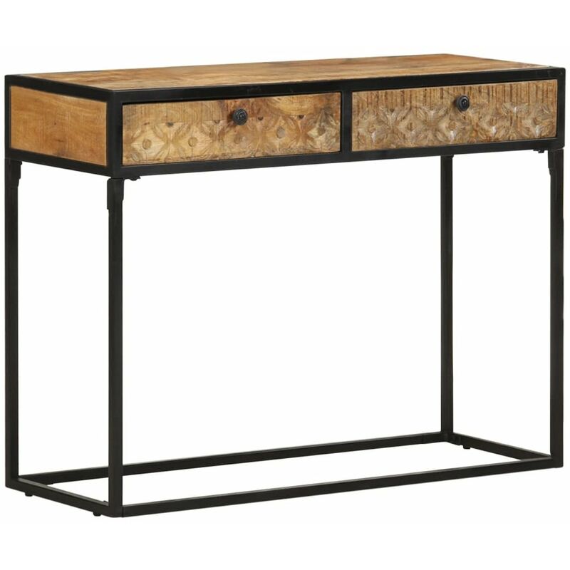 

Mesa consola de madera maciza de mango 100x35x75 cm