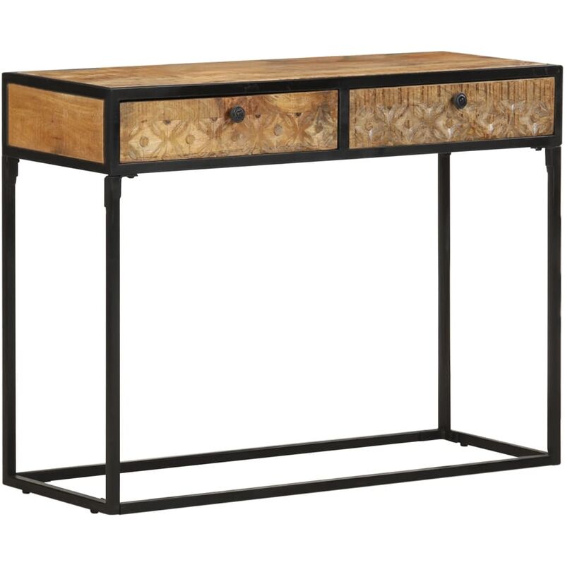 

Mesa consola de madera maciza de mango 100x35x75 cm