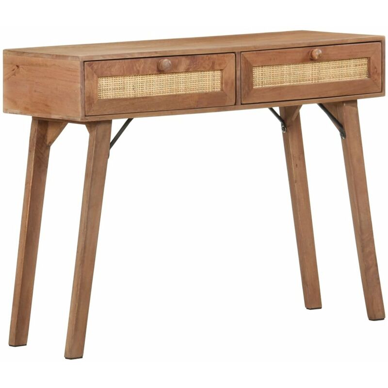 

Mesa consola de madera maciza de mango 100x35x76 cm