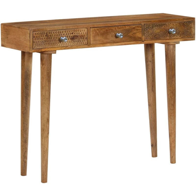 

Mesa consola de madera maciza de mango 102x30x79 cm