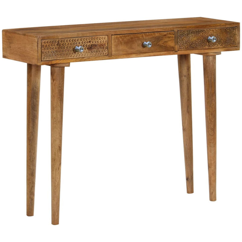 

Mesa consola de madera maciza de mango 102x30x79 cm