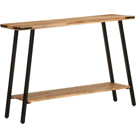 Mesa consola de madera maciza de mango 110x30x75 cm