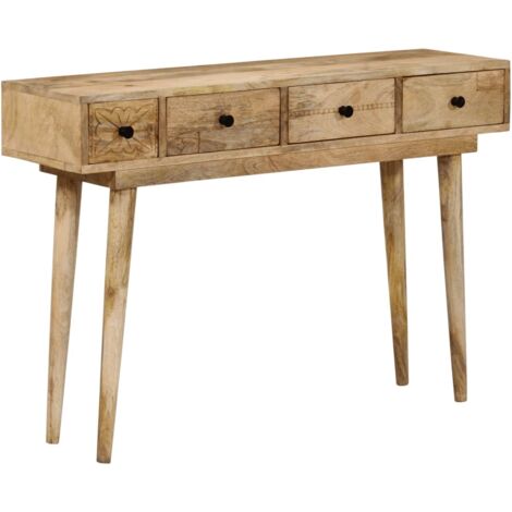 Mesa consola de madera maciza de mango 110x30x75 cm vidaXL