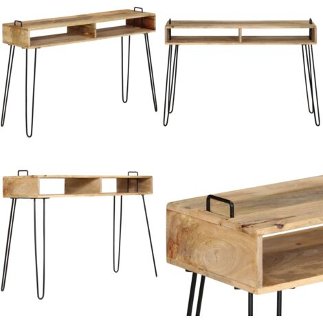 Mesa consola de madera maciza de mango 115x35x76 cm - Mesa de consola - Madera maciza