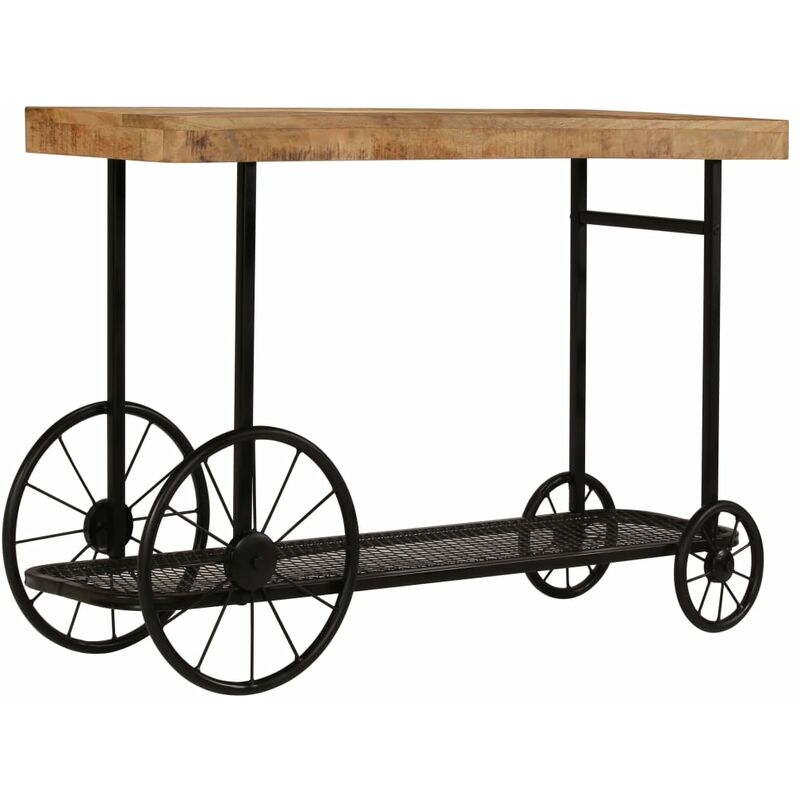 

Mesa consola de madera maciza de mango 115x36x76 cm - Marrón - Vidaxl