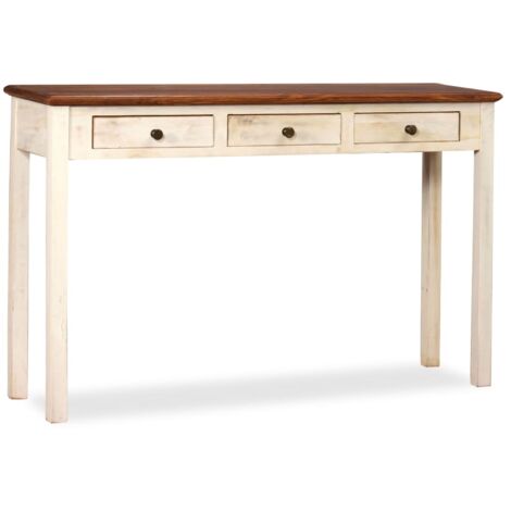 Mesa consola de madera maciza de mango 120x30x76 cm vidaXL - Marrón