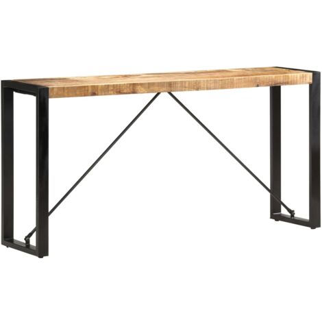 Mesa consola de madera maciza de mango 150x35x76 cm vidaXL