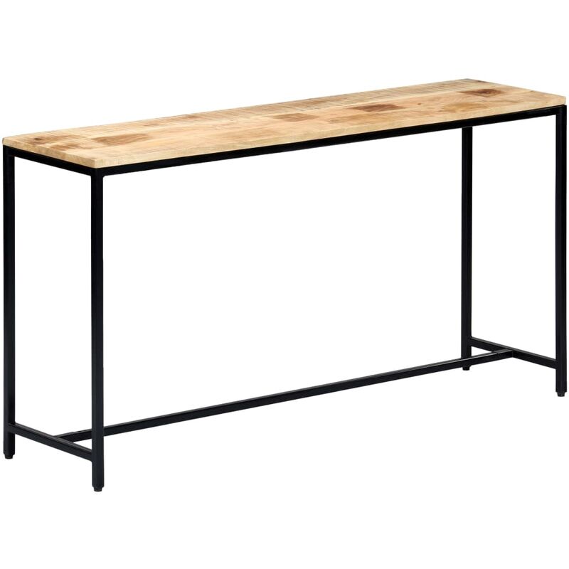 

Mesa consola de madera maciza de mango en bruto 140x35x76 cm - Marrón - Vidaxl