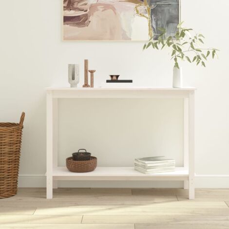Mesa consola de madera maciza de pino  110x40x80 cm
