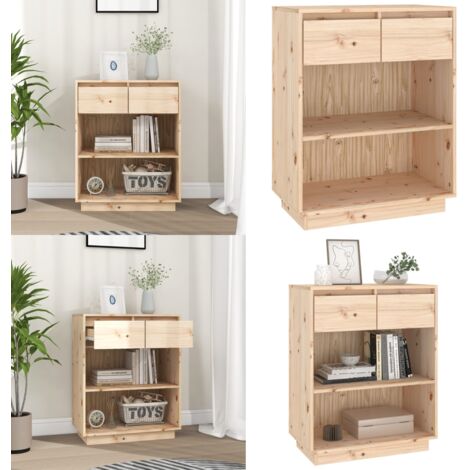 Mesa consola de madera maciza de pino 60x34x75 cm - Madera maciza - Pino