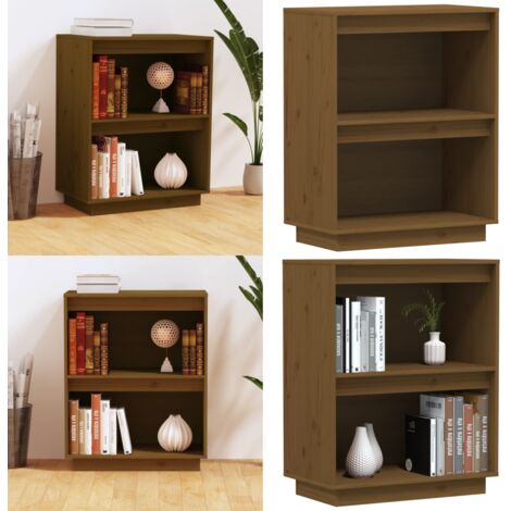 Mesa consola de madera maciza de pino marrón miel 60x34x75 cm - Madera maciza - Pino