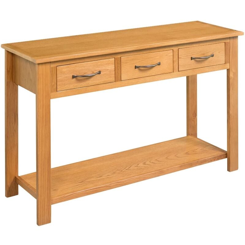 

Mesa consola de madera maciza de roble 110x35x75 cm