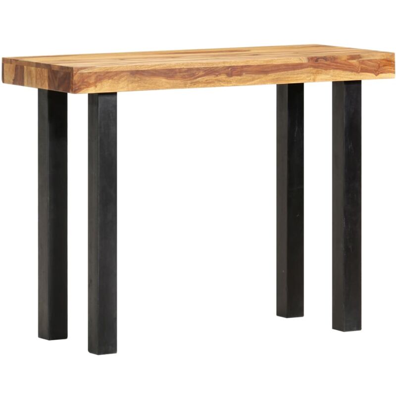 

Mesa consola de madera maciza de sheesham 100x40x76 cm - Negro - Vidaxl