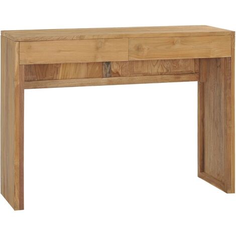 Mesa consola de madera maciza de teca 100x35x75 cm vidaXL - Marrón