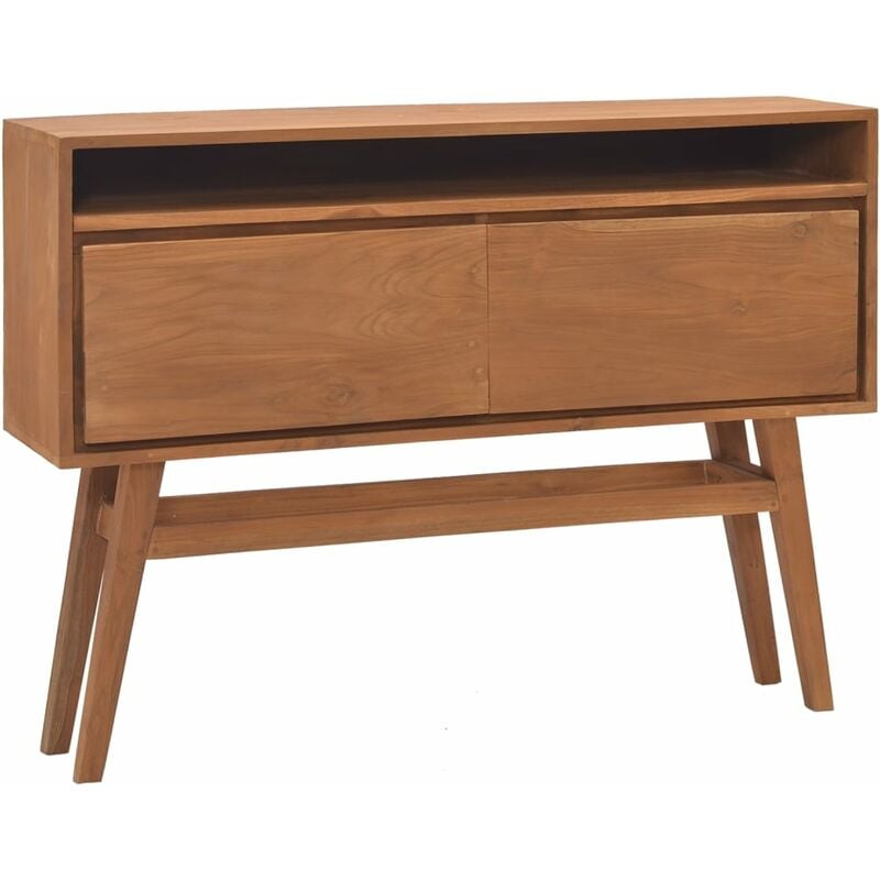 

Mesa consola de madera maciza de teca 110x30x79 cm