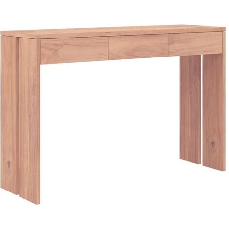 Mesa consola de madera maciza de teca 110x35x75 cm vidaXL - Marrón