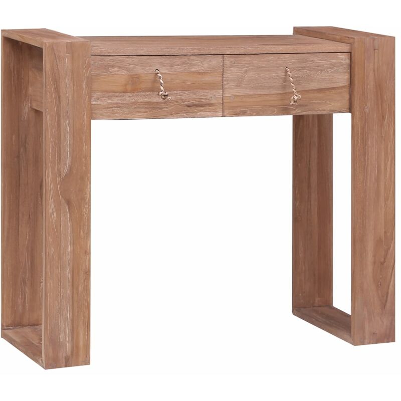 

Mesa consola de madera maciza de teca 90x35x75 cm