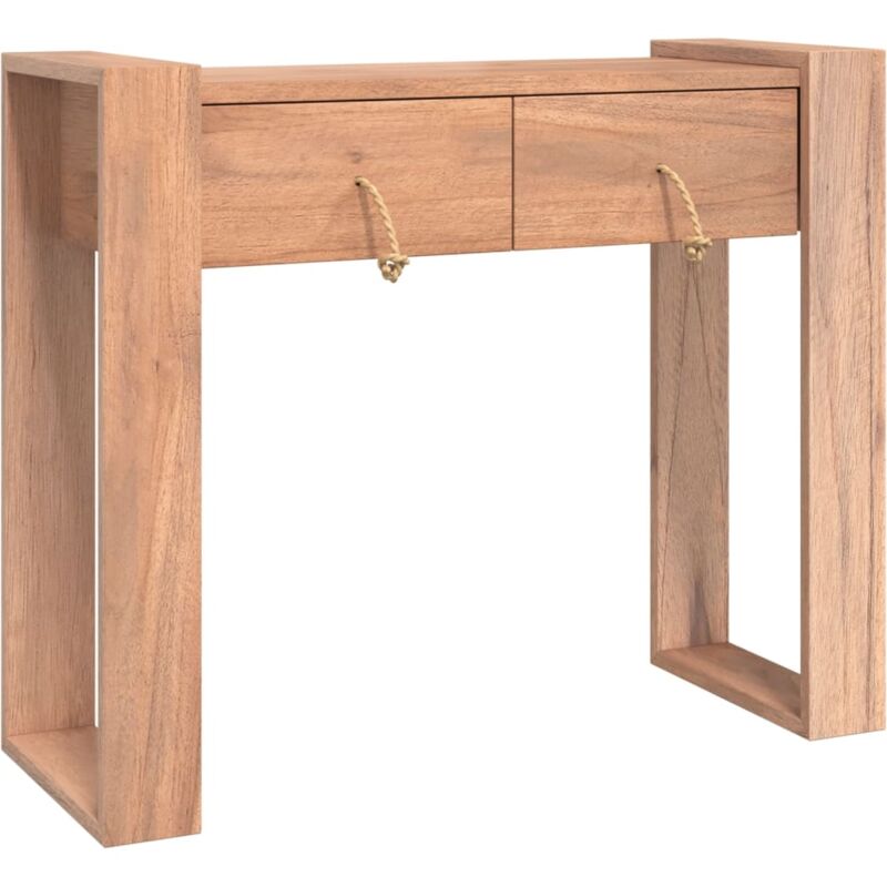 

Mesa consola de madera maciza de teca 90x35x75 cm - Marrón - Vidaxl