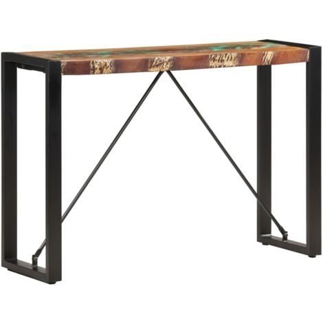 Mesa consola de madera maciza reciclada 110x35x76 cm