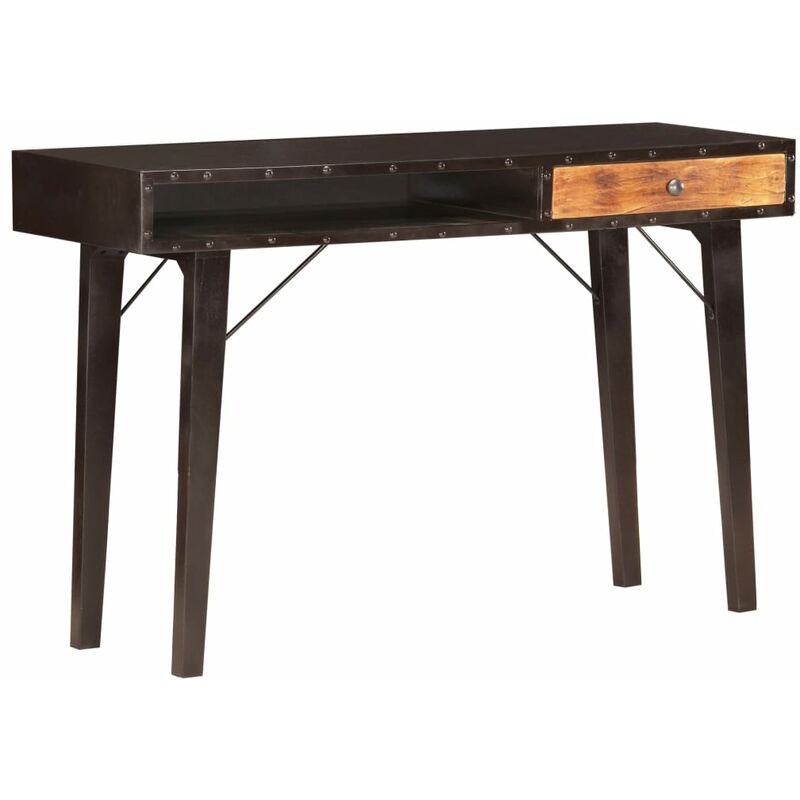 

Mesa consola de madera maciza reciclada 118x35x76 cm - Negro