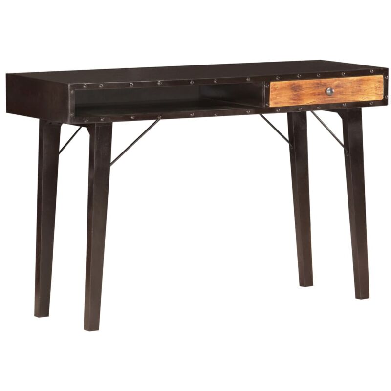 

Mesa consola de madera maciza reciclada 118x35x76 cm - Negro - Vidaxl