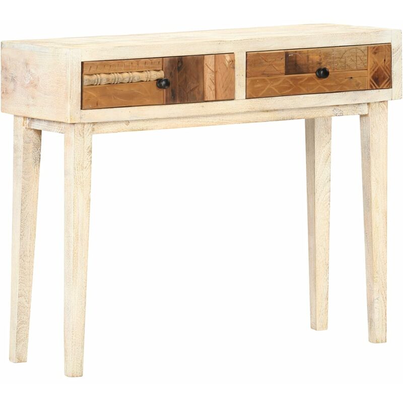 

Mesa consola de madera maciza reciclada 90x30x75 cm - Marrón - Vidaxl