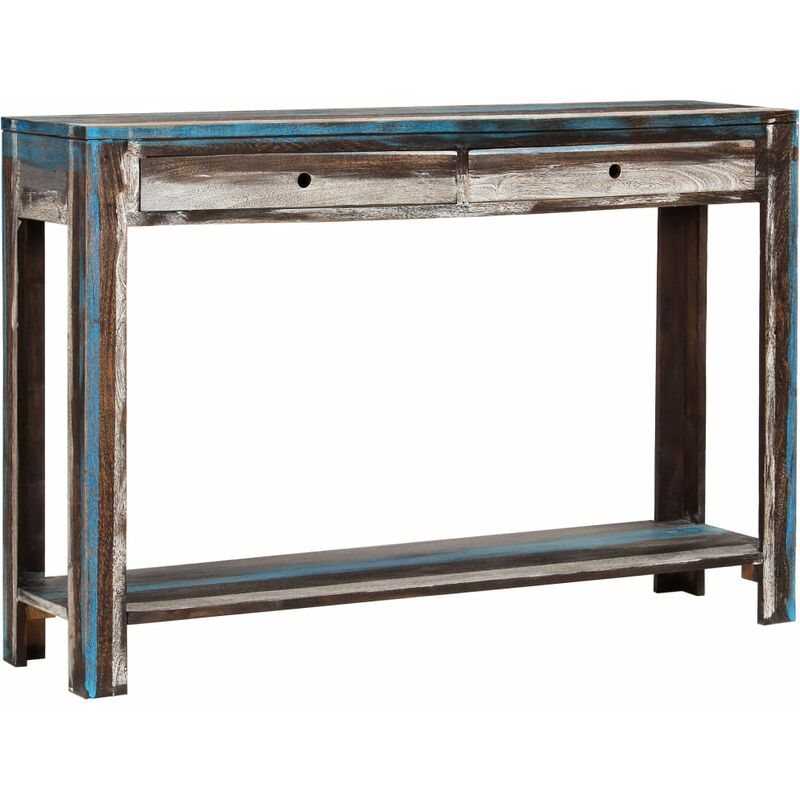 

Mesa consola de madera maciza vintage 118x30x80 cm - Marrón