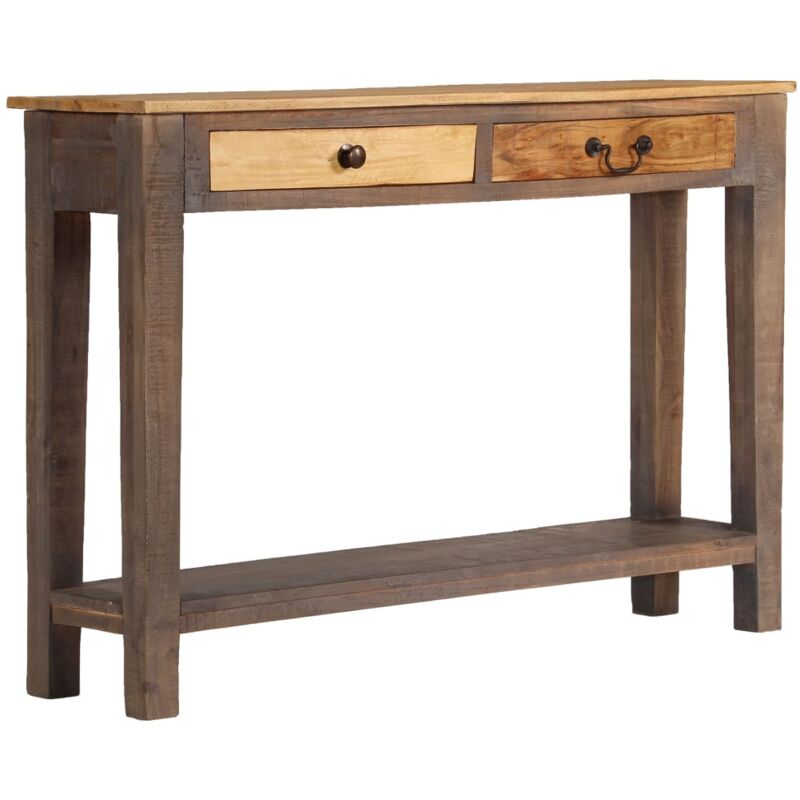 

Mesa consola de madera maciza 118x30x80 cm vintage - Marrón - Vidaxl